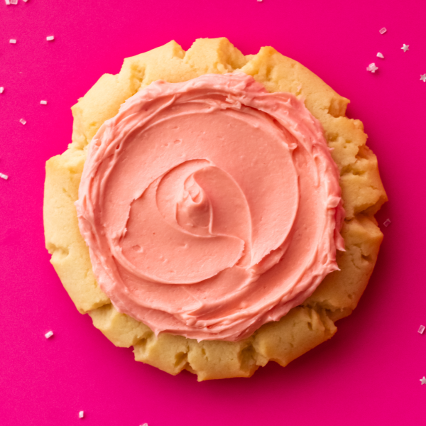 Frosted Pink - Gourmet 5oz Pink Frosted Cookies - Image 2
