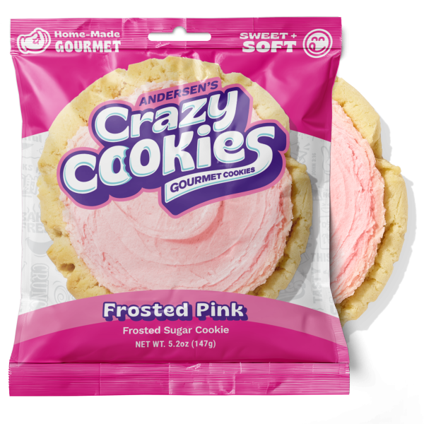 Frosted Pink - Gourmet 5oz Pink Frosted Cookies